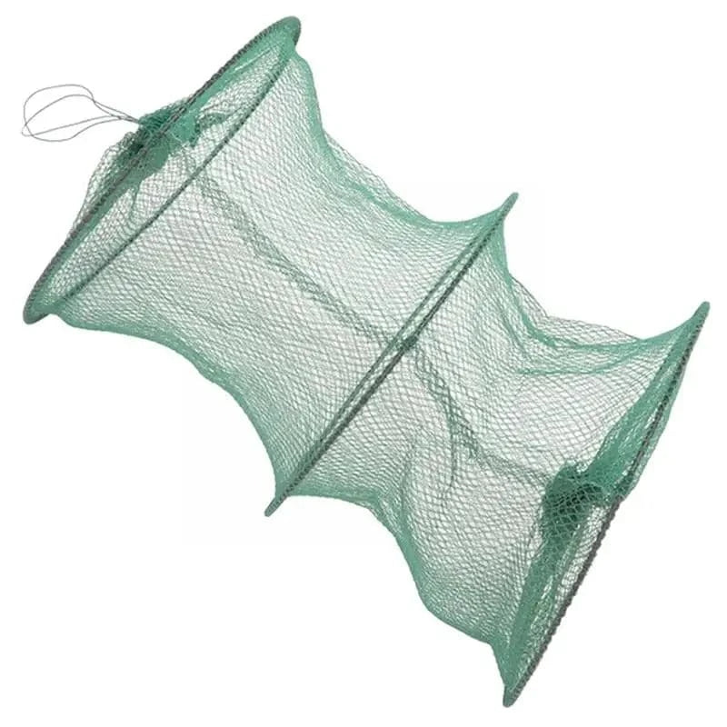 China China Green Folding Round Nylon Mesh Metal Frame Crab Fishing Net Shrimp Cast Minnow Trap Fishing Landing Fish Tackle Accessory Crawdad Y8I6