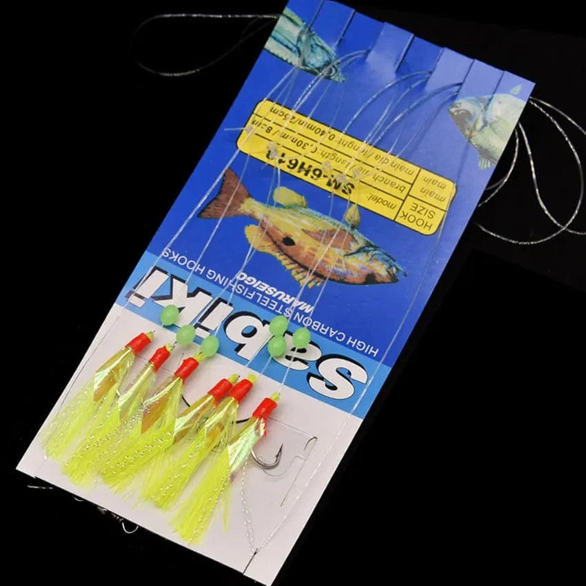 China China green / HOOK15 5 bags fishing sabiki samodur ,fishing Mackerel hook ,herring hook sabiki rig hooks , Fishing lure bait hook Tackle Accessories