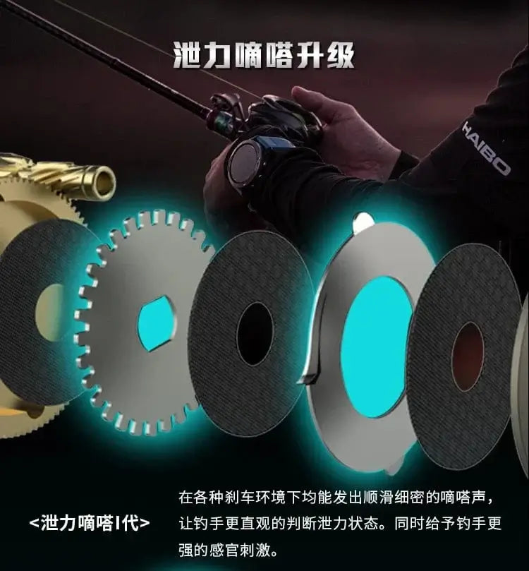 China China Haibo 24 NEW ARISE ULTRA AIR UT Magnesium Alloy Frame Baitcasting Fishing Reel 139g Carbon Fiber HandIe 11B+1RB Long Casting