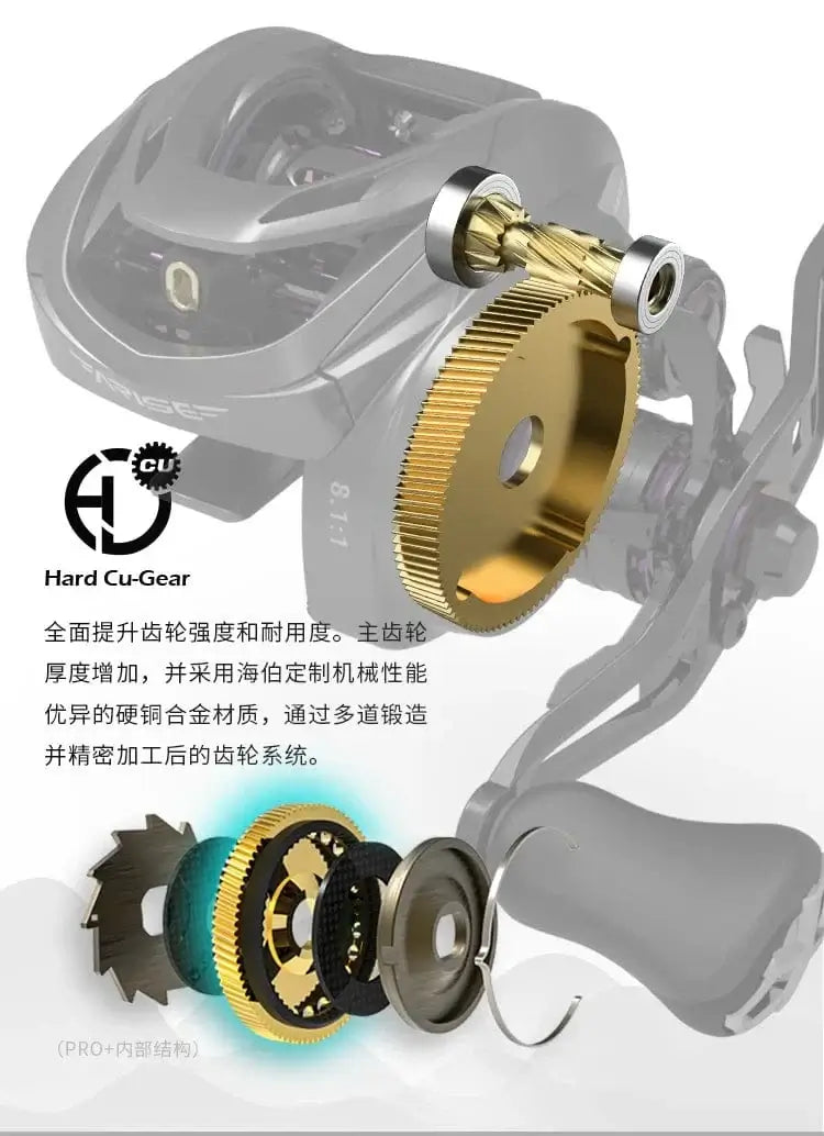 China China Haibo 24 NEW ARISE ULTRA AIR UT Magnesium Alloy Frame Baitcasting Fishing Reel 139g Carbon Fiber HandIe 11B+1RB Long Casting