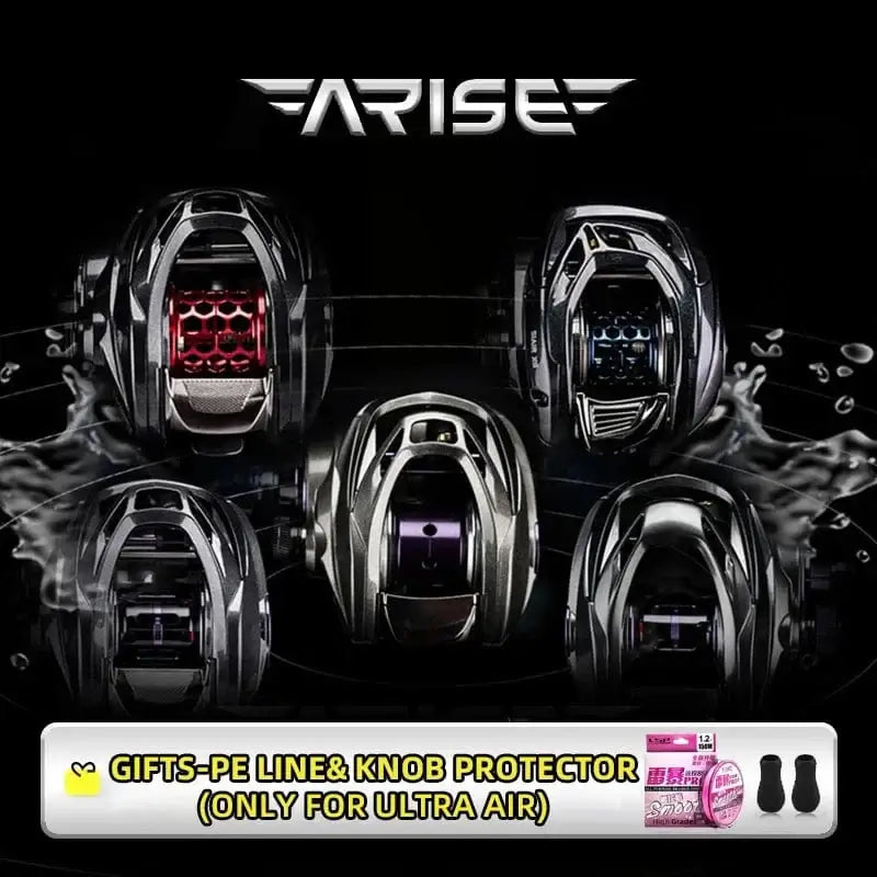 China China Haibo 24 NEW ARISE ULTRA AIR UT Magnesium Alloy Frame Baitcasting Fishing Reel 139g Carbon Fiber HandIe 11B+1RB Long Casting