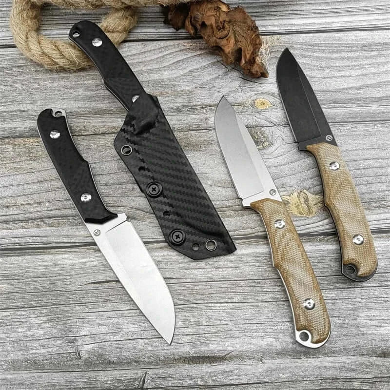 China China High hardness R small straight knife fishing and hunting tactics G10 and hemp handle survival tools rescue camping fixed knife