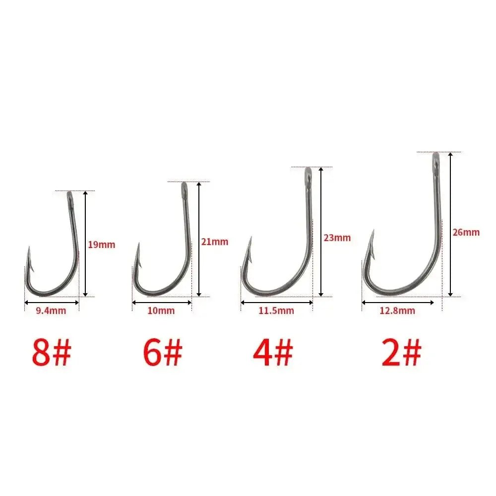 China China Hirisi 50pcs Carp Fishing Coating High Carbon Stainless Steel Barbed Hooks 8017 Fishing Hooks Accessories