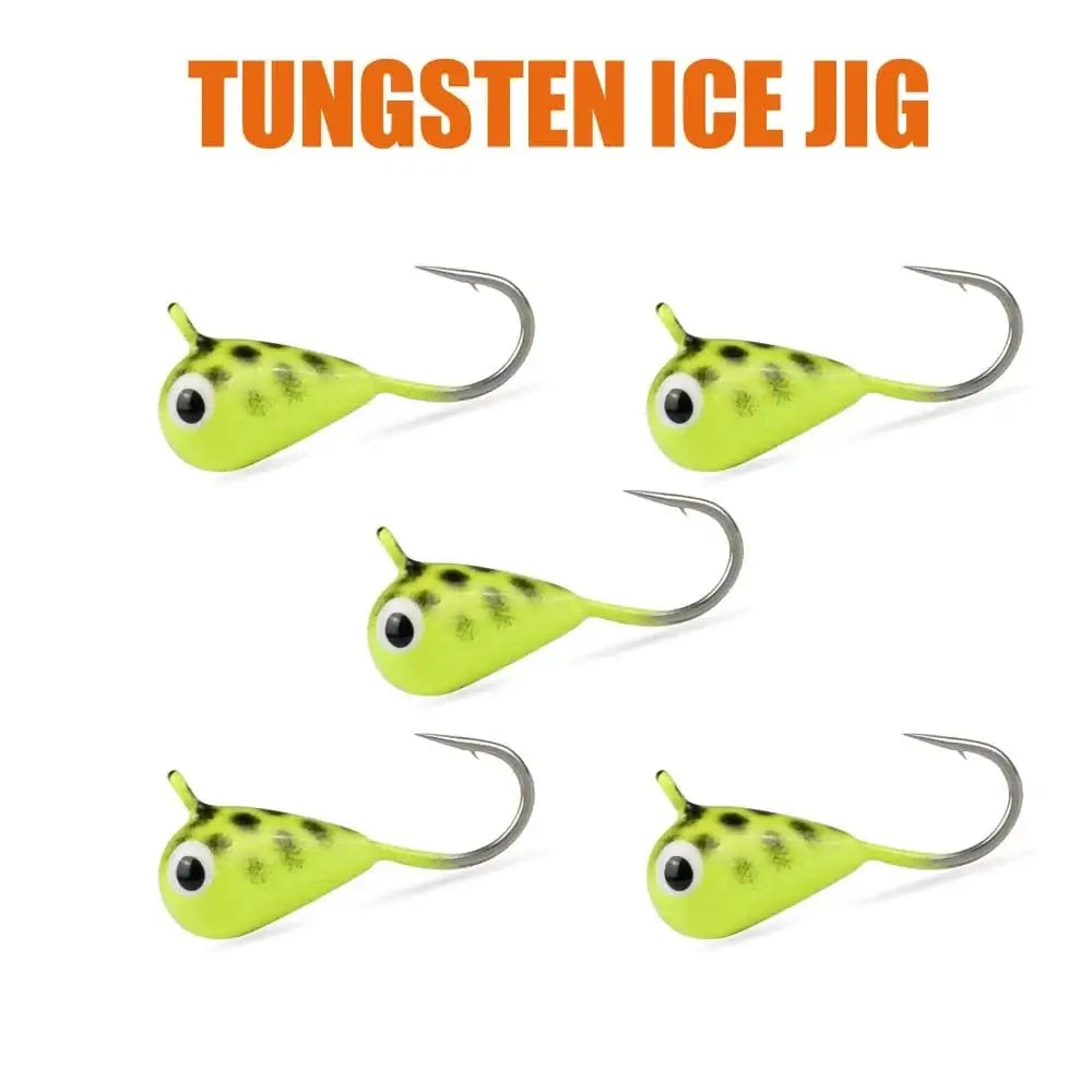 China China HP33 / 2.7mm MUUNN 5PCS Tungsten Ice Jigs Hayabusa Hook,2.7mm-6mm UV Glow Colorful Winter Fishing Hooks,Perch Crappie Bluegill Lure Tackel,
