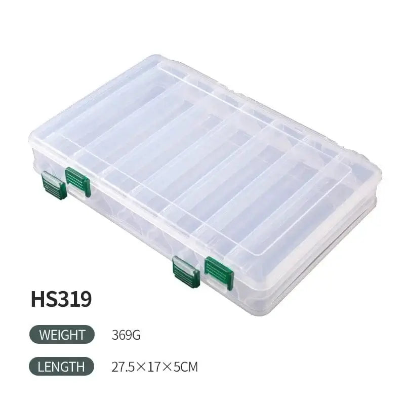 China China HS319 TAIYU Double Sided 14/10 Compartment Fishing Tackle Box For Sea Fishing Lure Bait Hook Accessories extra-large space Storage Box