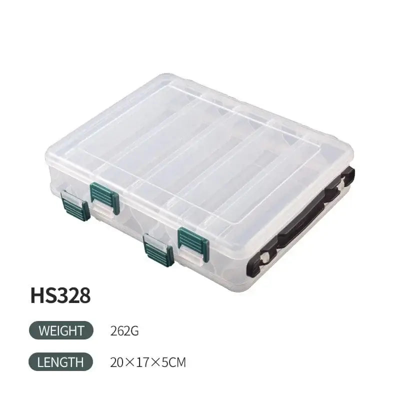 China China HS328 TAIYU Double Sided 14/10 Compartment Fishing Tackle Box For Sea Fishing Lure Bait Hook Accessories extra-large space Storage Box