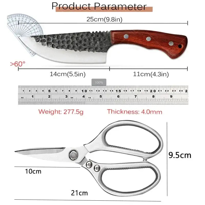 China China Japanese Kitchen Scissors Knife Set Stainless Steel Butcher Knife Cooking Chef Knives for Duck Fish Chicken Bone Scissors