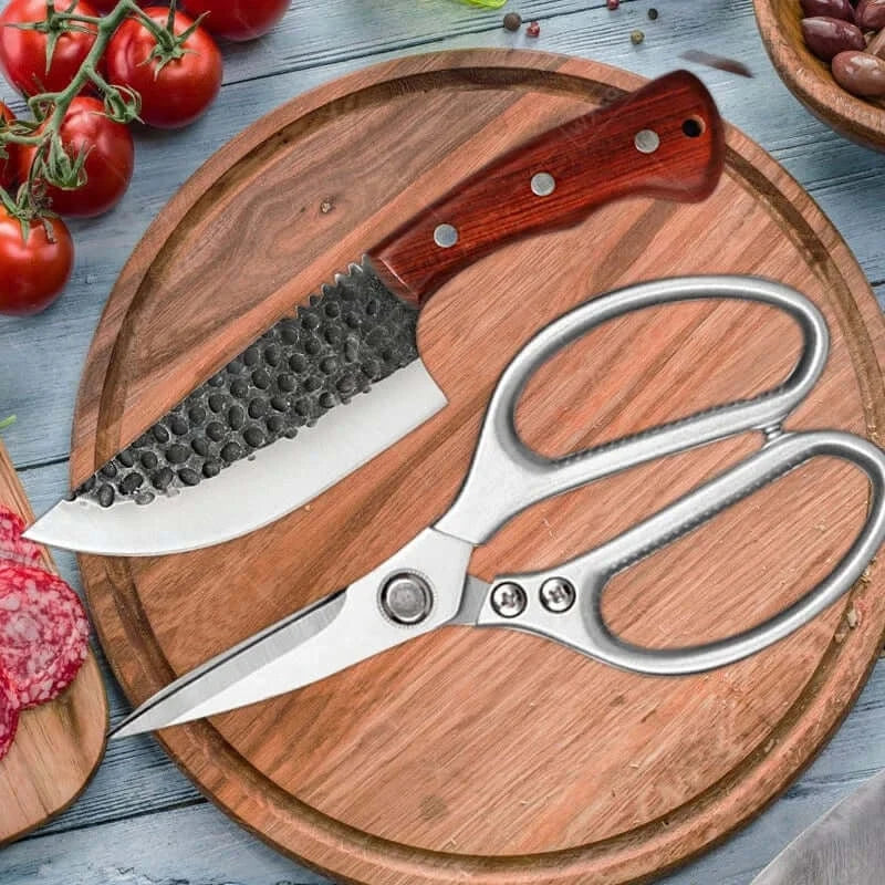 China China Japanese Kitchen Scissors Knife Set Stainless Steel Butcher Knife Cooking Chef Knives for Duck Fish Chicken Bone Scissors