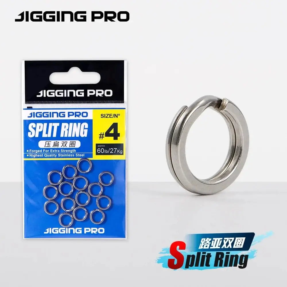 China China JIGGING PRO Split Rings Fishing 10/15Pcs Stainless Steel Lure Rings Fishing Connectors Snap Rings Fishing Accessories