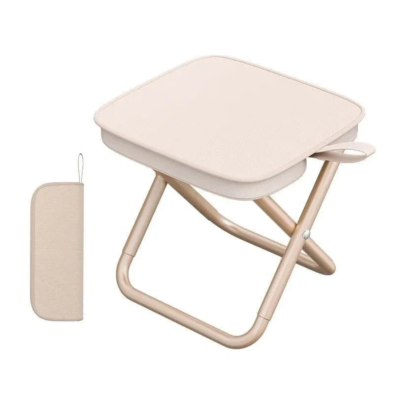 China China Khaki 1P Portable multifunctional outdoor picnic camping folding chair, ultra light fishing stool, travel stool, fishing accessories