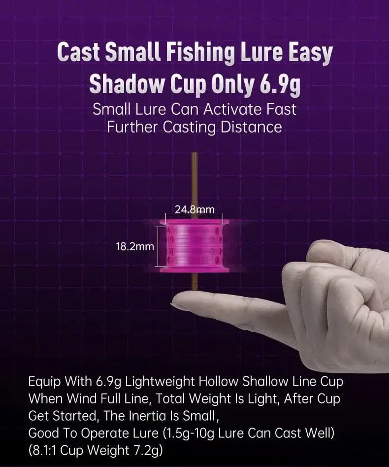 China China Kingdom Baitcasting Fishing Reel 135g Ultra Light Spool Bait 7.1:1 8.1:1 4kg Micro Monster Shallow Spool Light Game Coil