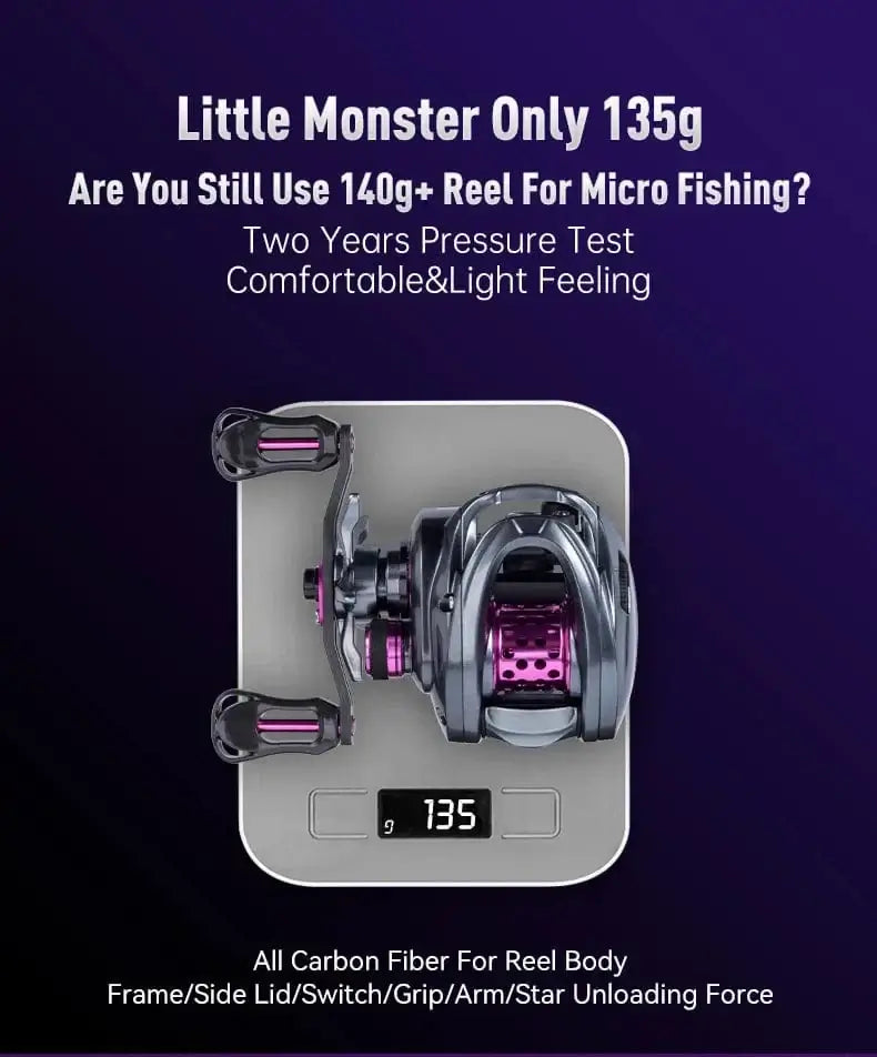 China China Kingdom Baitcasting Fishing Reel 135g Ultra Light Spool Bait 7.1:1 8.1:1 4kg Micro Monster Shallow Spool Light Game Coil