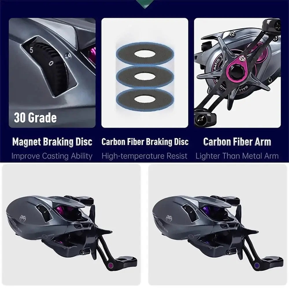 China China Kingdom Baitcasting Fishing Reel 135g Ultra Light Spool Bait 7.1:1 8.1:1 4kg Micro Monster Shallow Spool Light Game Coil