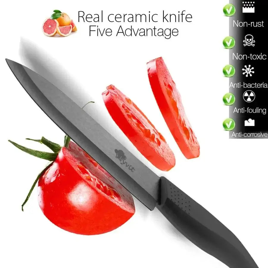 China China Kitchen Ceramic Knife Set 3 4 5 6 Inch Chef Knives with Sheaths White Zirconia Blade Sharp Rustproof Baby Food Vegetable Cooking