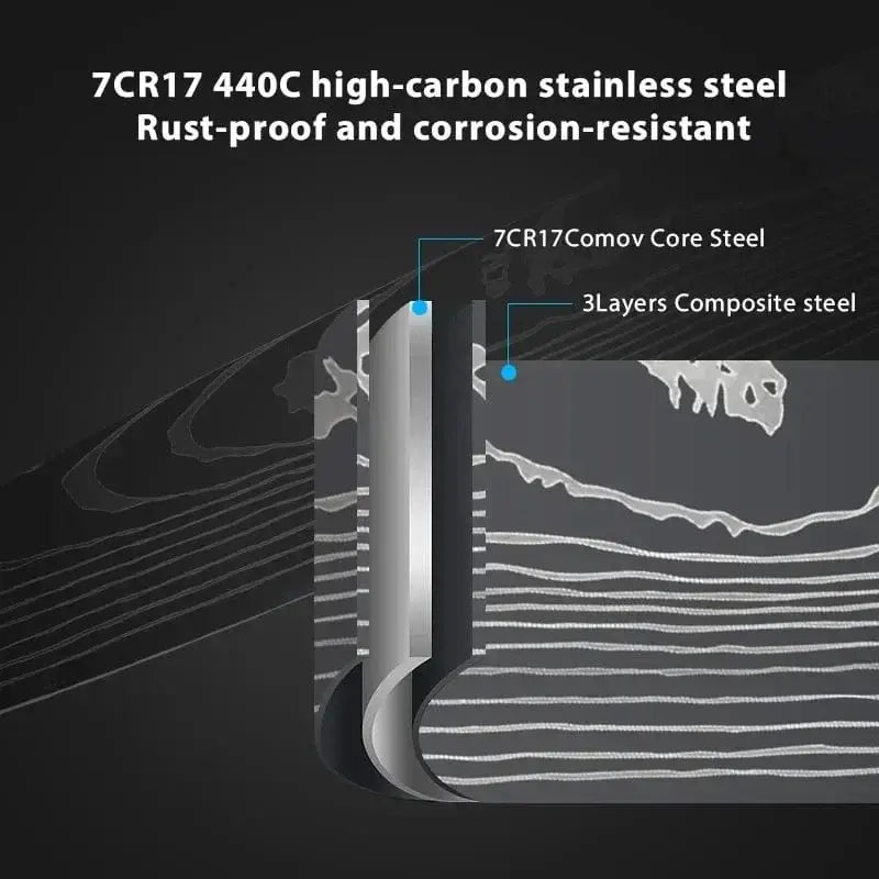 China China Kitchen Knife Chef Knives Meat Cleaver Fruit Vegetable Knife Slicing Knife Santoku Knife Damascus Pattern Cooking Cutter