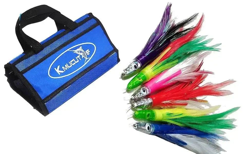 China China Kmucutie Set of 6 pcs 9 inch / 7 inch trolling Lure Marlin Tuna Dolphin Shark Big Game deep sea Fishing Lures Included Mesh Bag