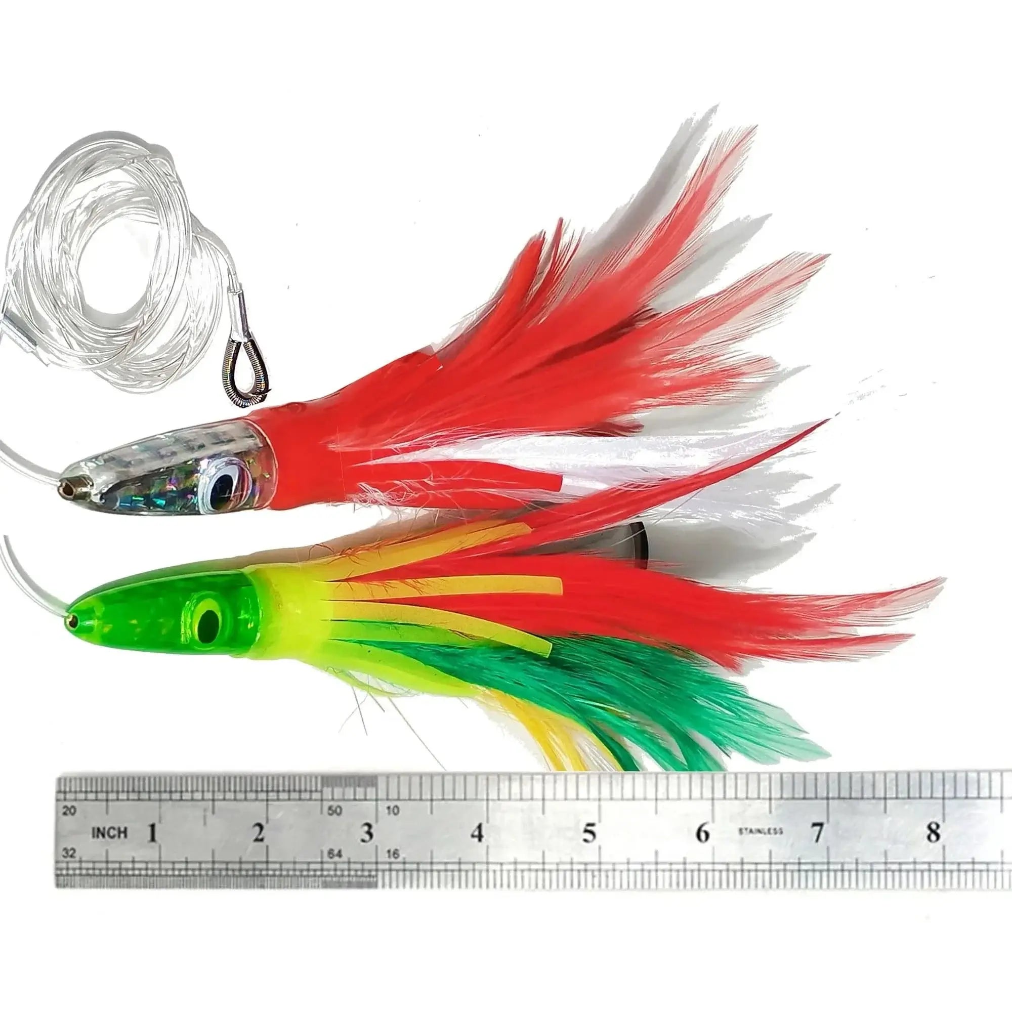 China China Kmucutie Set of 6 pcs 9 inch / 7 inch trolling Lure Marlin Tuna Dolphin Shark Big Game deep sea Fishing Lures Included Mesh Bag