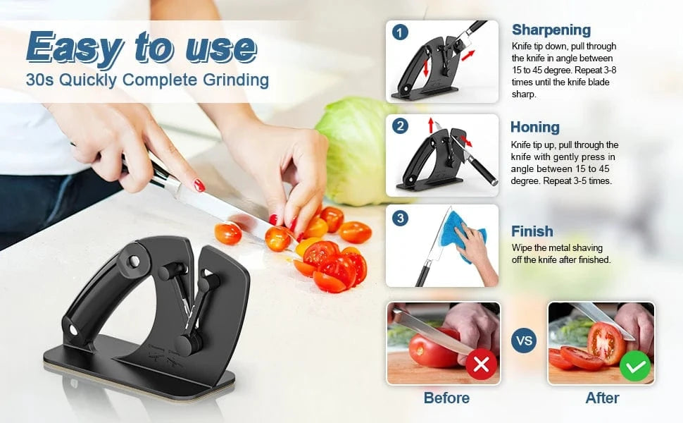 China China Knife Sharpener Household Multi-Functional Hand-Held Black Sharpening Stone Safe Sharpening Kitchen Tools Kitchen Supplies