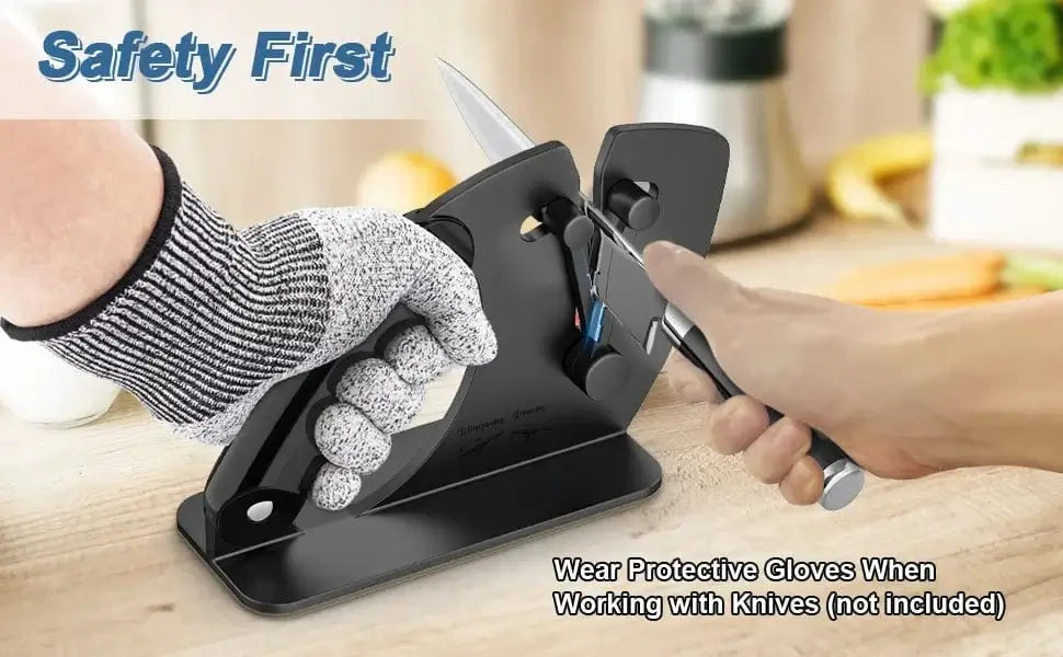 China China Knife Sharpener Household Multi-Functional Hand-Held Black Sharpening Stone Safe Sharpening Kitchen Tools Kitchen Supplies