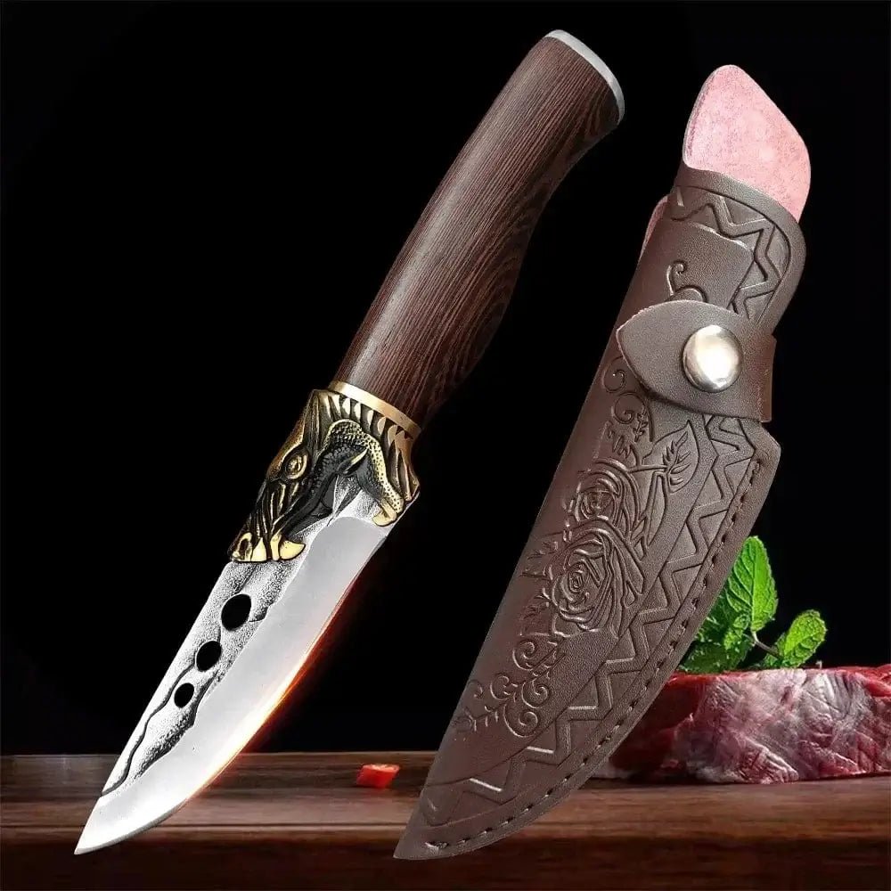China China knife with cover Kitchen Boning Knives Handmade Forged Butcher Cooking Knife Meat Cleaver Chopping Vegetables Stainless Steel Chef Cutting Knife