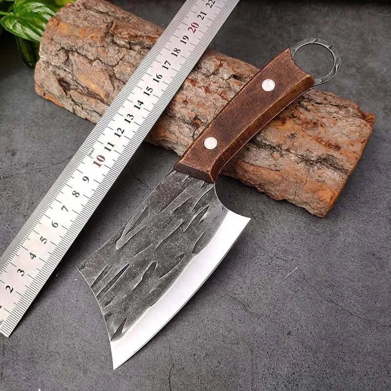 China China Knife Wood Handle Cleaver Knife Slicing Fish Meat Vegetable Kitchen Knives Stainless Steel Wood Handle Boning Butcher Knife Chef Cooking Tools