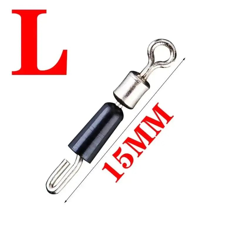 China China L 20pcs/Lot Bearing Swivel Fishing Hook Fast Connector Solid Rings Rolling Fishing Line Quick Link Carp Fishing Accessories