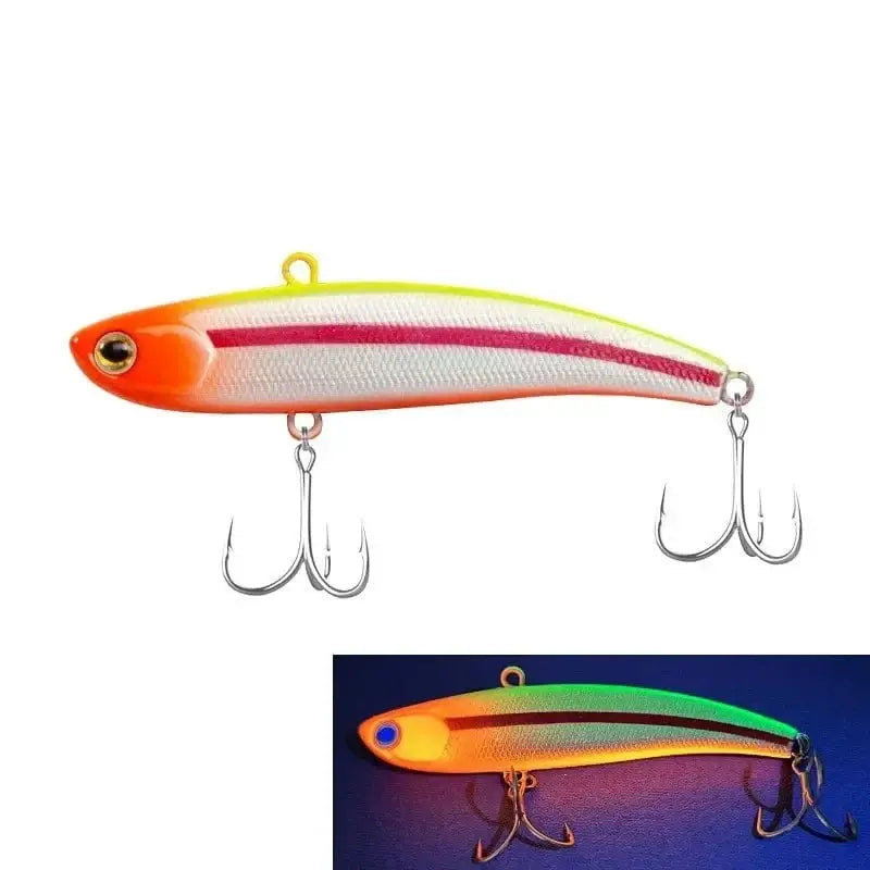 China China L / 70mm-12g Ima Rattin fishing lure 2024 Koume 90 winter ice Fishing VIB Lure 80/90mm 22g Rattlin Bait Sinking Spinning Swimbait Japan Hook
