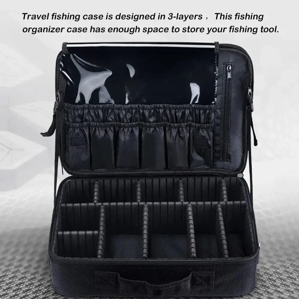 China China Large Fishing Tackle Bag Fishing Reel Waterproof Fishing Lure Bag Oxford Multi-function Storage Multi-layer Fishing Reel Case