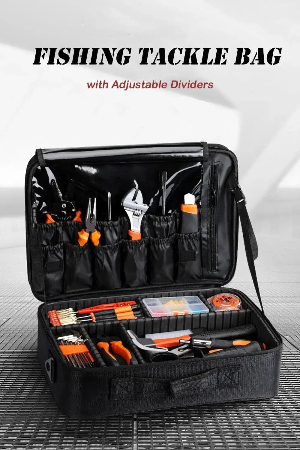 China China Large Fishing Tackle Bag Fishing Reel Waterproof Fishing Lure Bag Oxford Multi-function Storage Multi-layer Fishing Reel Case