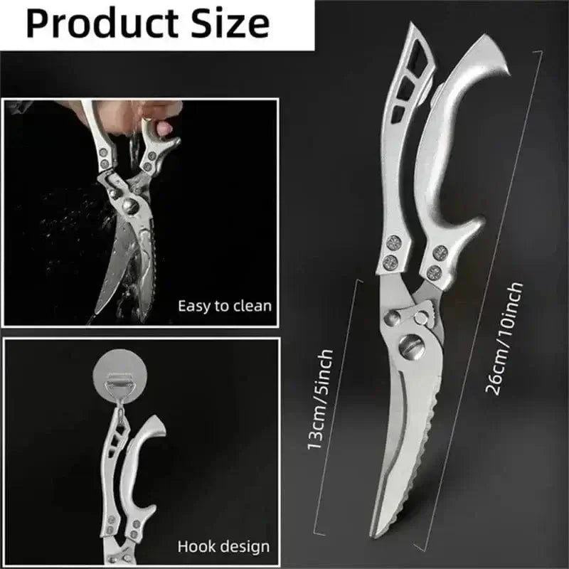 China China Laser Damascus Kitchen Knife Cleaver Meat Fruit Bread Knife Barbecue Boning Knife Cut Chicken Convenient Scissors Kitchen Knives