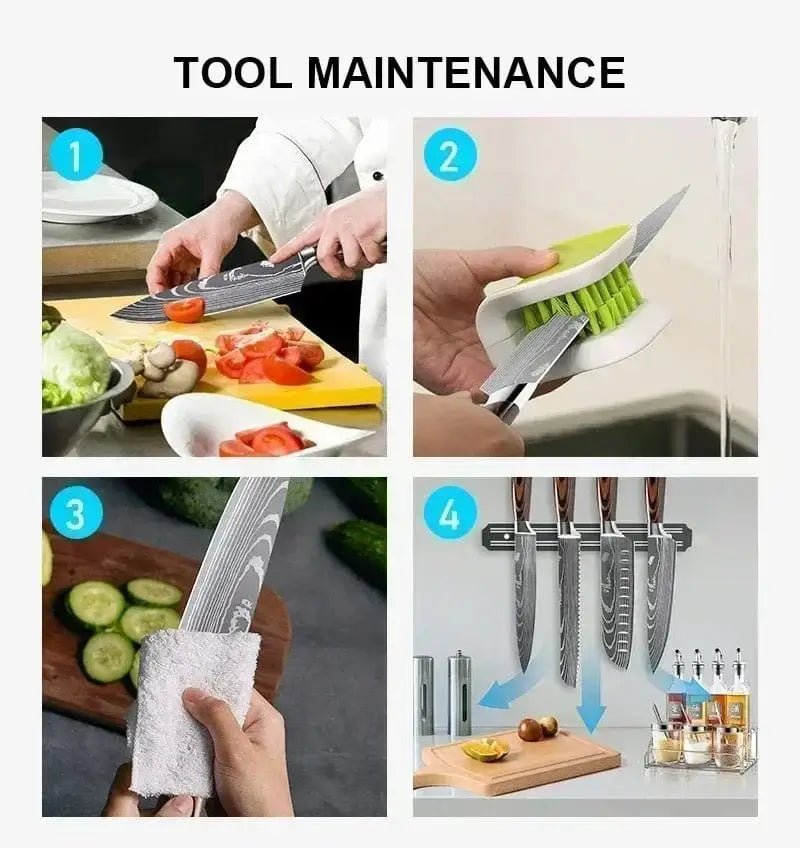 China China Laser Damascus Kitchen Knife Cleaver Meat Fruit Bread Knife Barbecue Boning Knife Cut Chicken Convenient Scissors Kitchen Knives