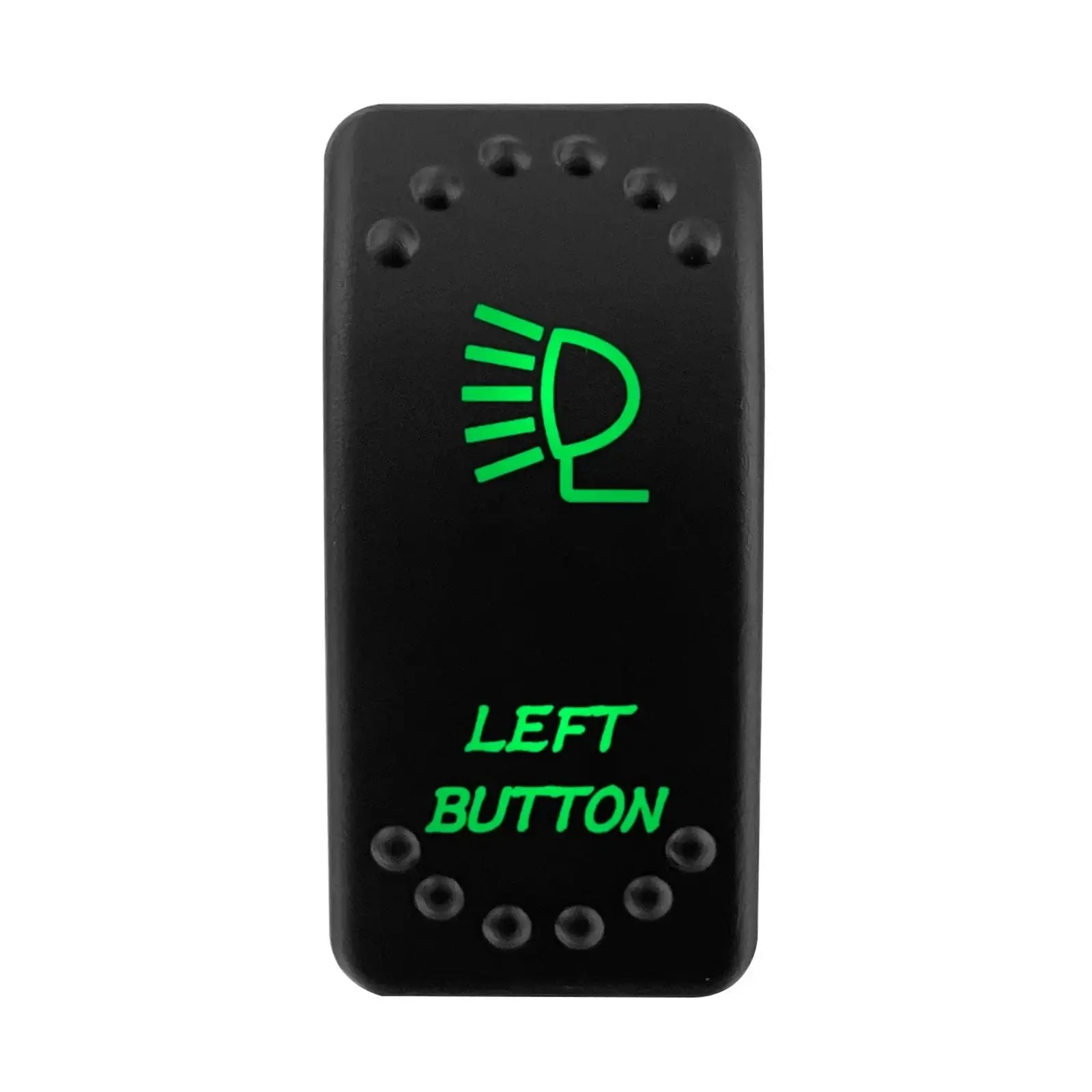 China China LEFT BUTTON Waterproof Green Led Car Rocker Switch On Off 12V 20A Washer Wiper Momentary Toggle Switch For Marine Boat ATV RZR RV Autosteer