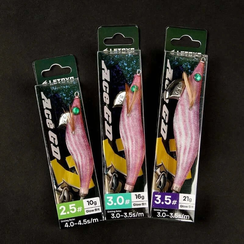 China China LETOYO 2.5-3.5# squid bait Luminous squid Jig Fishing Lure Artificial bait For Webfoot Octopus Cuttlefish sea fishing lure