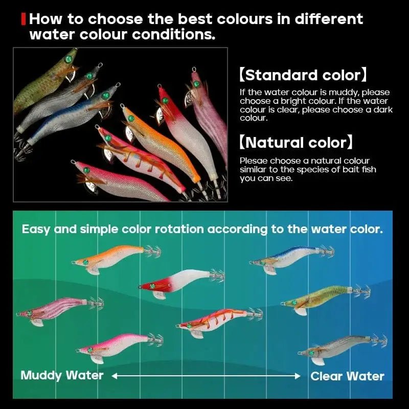 China China LETOYO 2.5-3.5# squid bait Luminous squid Jig Fishing Lure Artificial bait For Webfoot Octopus Cuttlefish sea fishing lure