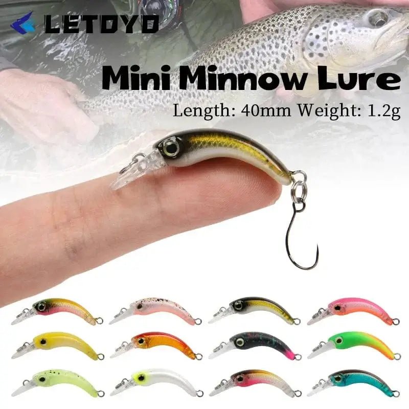 China China LETOYO Floating Injured Fishing Lure 40mm 1.2g Micro Lures Artificial Minnow Bait Wobblers For Trout Bass Perch