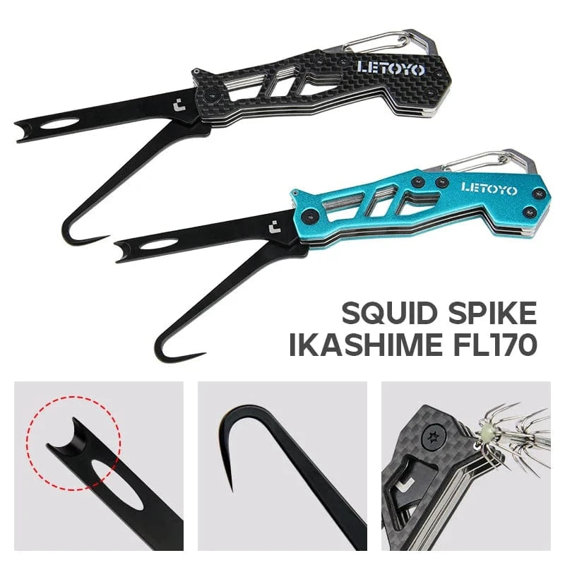 China China LETOYO Squid Nerve Cord Cut Fishing Tools Correct squid jig hook Stainless Steel Squid Knife for Webfoot Octopus Cuttlefish