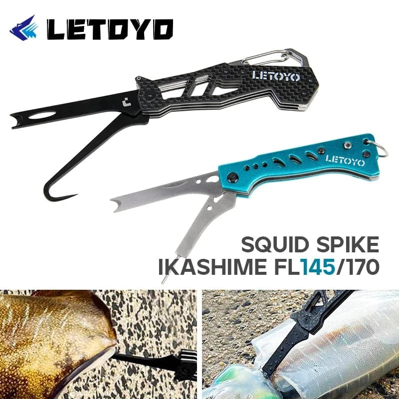 China China LETOYO Squid Nerve Cord Cut Fishing Tools Correct squid jig hook Stainless Steel Squid Knife for Webfoot Octopus Cuttlefish
