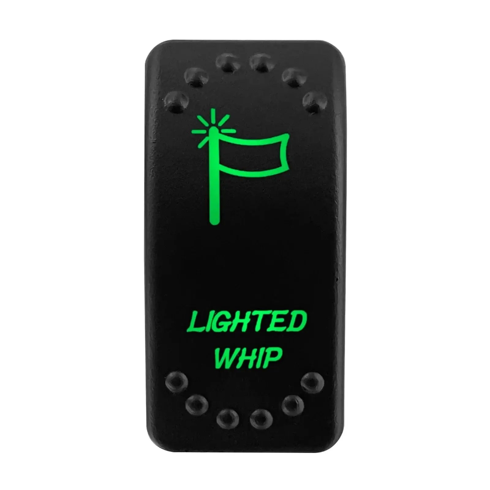China China LIGHTED WHIP Waterproof Green Led Car Rocker Switch On Off 12V 20A Washer Wiper Momentary Toggle Switch For Marine Boat ATV RZR RV Autosteer