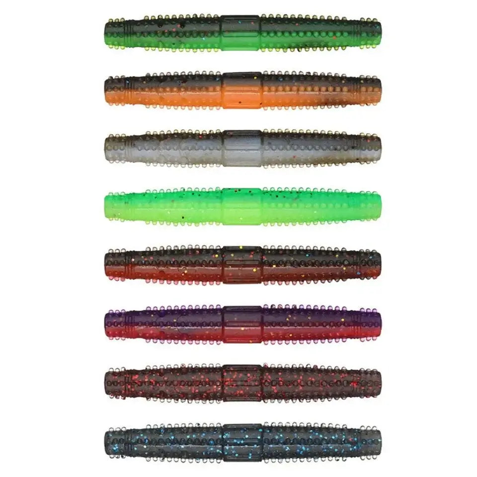 China China Loogdeel 8PCS 7cm/3.45g Tpr Ned Worm Fat Worm Finesse Rig Floating Swim Bait Stickbait Soft Fishing Lures Swimbait Bass Pike