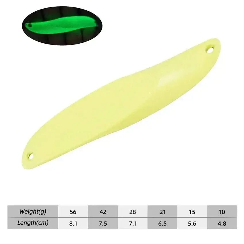 China China Luminous-no hook / 56g or 60g Trout Spoon Fishing Lures spinner bait Wobblers Jig Lures pesca isca artificial VIB Sequins Hard Baits for Carp Fishing Tackle