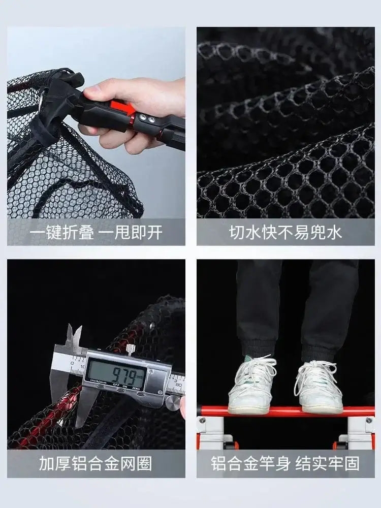 China China Luya folding net portable stream micro coated net boat fishing retractable sea fishing small net