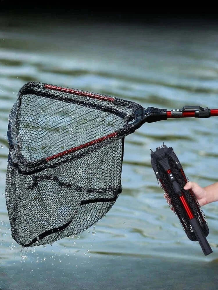 China China Luya folding net portable stream micro coated net boat fishing retractable sea fishing small net