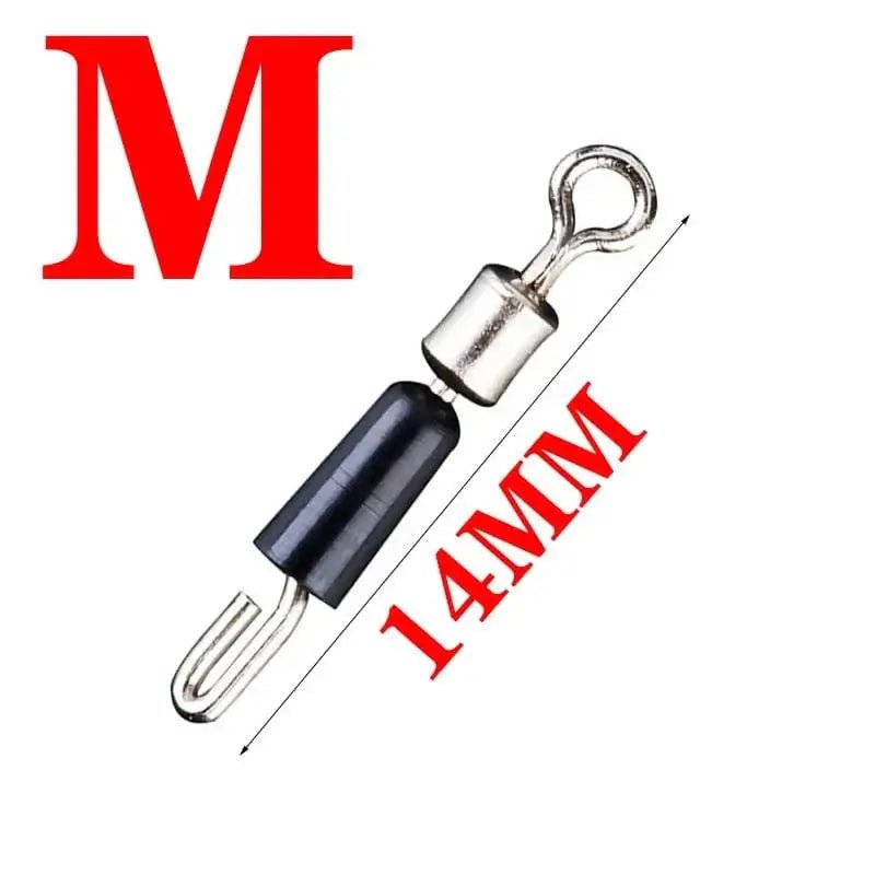 China China M 20pcs/Lot Bearing Swivel Fishing Hook Fast Connector Solid Rings Rolling Fishing Line Quick Link Carp Fishing Accessories