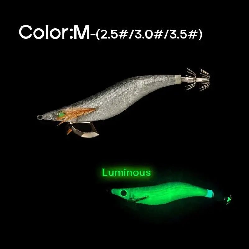 China China M / 3.0 LETOYO 2.5-3.5# squid bait Luminous squid Jig Fishing Lure Artificial bait For Webfoot Octopus Cuttlefish sea fishing lure