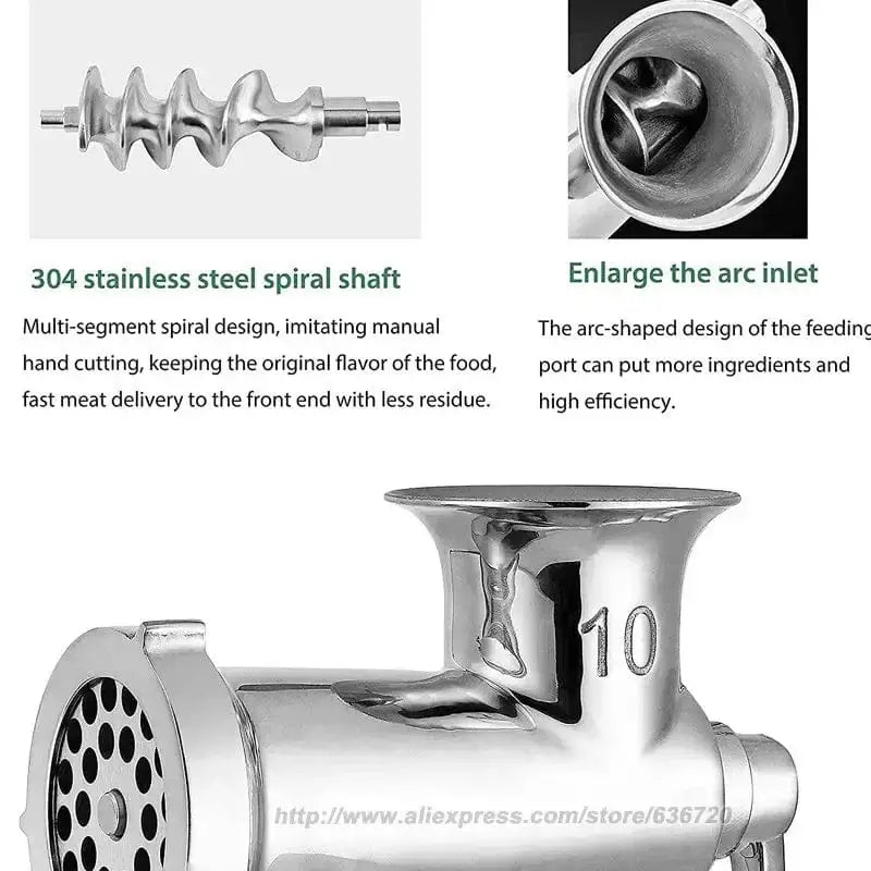 China China Manual Meat Grinder Stainless Steel Hand Crank Meat Grinding Machine Sausage Stuffer Filler Household Pork Mincer Sausage Maker