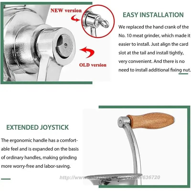 China China Manual Meat Grinder Stainless Steel Hand Crank Meat Grinding Machine Sausage Stuffer Filler Household Pork Mincer Sausage Maker