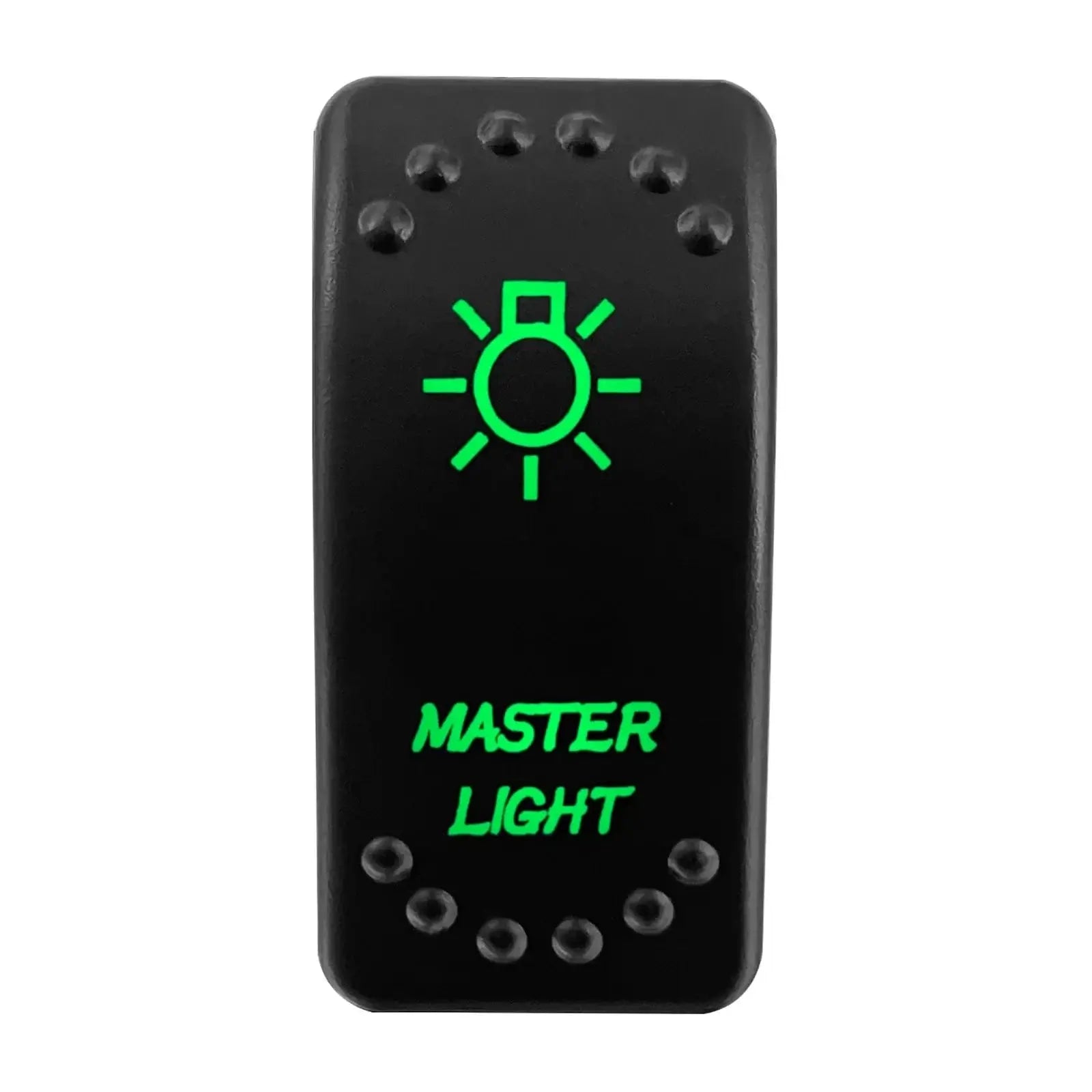 China China MASTER LIGHT Waterproof Green Led Car Rocker Switch On Off 12V 20A Washer Wiper Momentary Toggle Switch For Marine Boat ATV RZR RV Autosteer