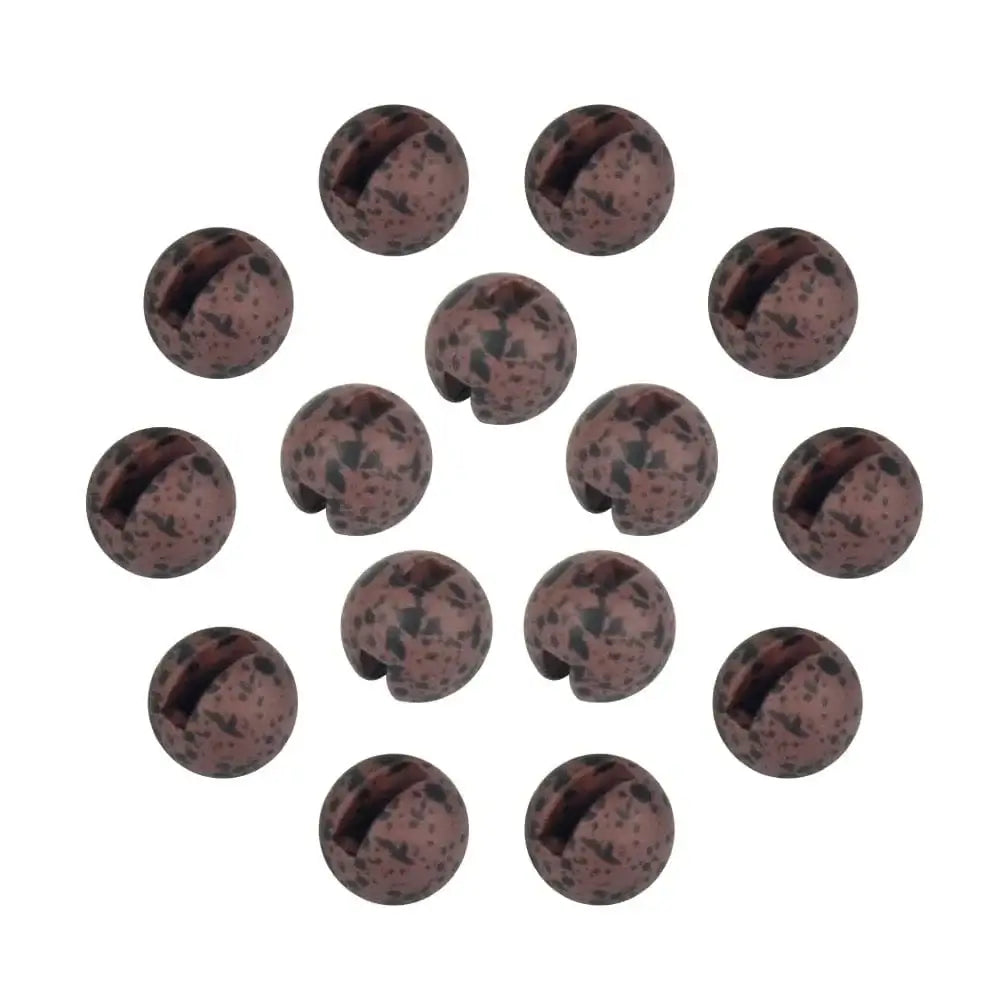 China China Matte brown black / 3.8mm Elite TG 50pcs Tungsten Slotted Beads 2.5mm-3.8mm Trout Panfish Hook Fly Tying Bead Material Multi-Color Fly Fishing Tackel