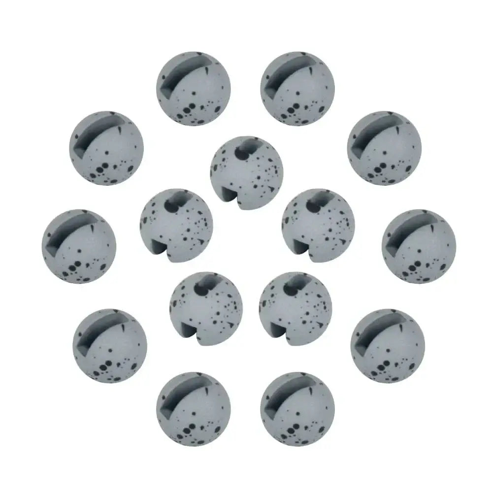 China China Matte gray black / 3.3mm Elite TG 50pcs Tungsten Slotted Beads 2.5mm-3.8mm Trout Panfish Hook Fly Tying Bead Material Multi-Color Fly Fishing Tackel