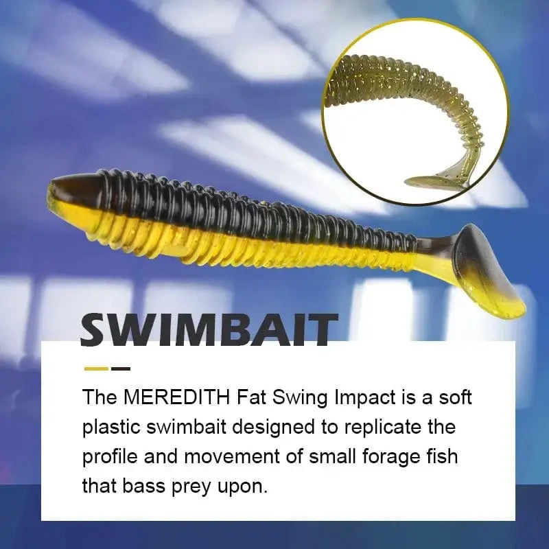 China China MEREDITH Fishing Soft Lures Shad Swing Impact Fat Vibro Fat Soft Bait 75mm 85mm 180mm Tackle Lifelike Iscas Wobbler PVA Fishing